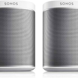 2 white Play 1 Sonos Speakers. Perfect condition.